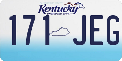 KY license plate 171JEG