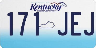 KY license plate 171JEJ