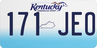KY license plate 171JEO