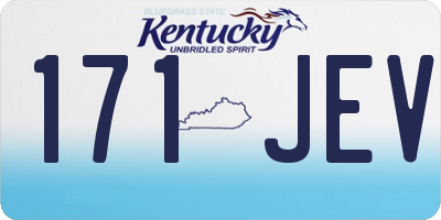 KY license plate 171JEV