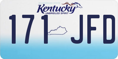 KY license plate 171JFD