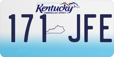 KY license plate 171JFE
