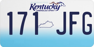 KY license plate 171JFG