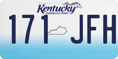 KY license plate 171JFH