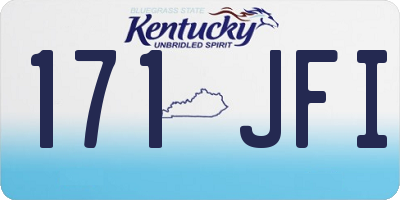 KY license plate 171JFI