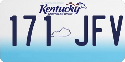 KY license plate 171JFV