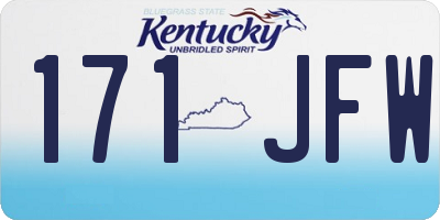 KY license plate 171JFW
