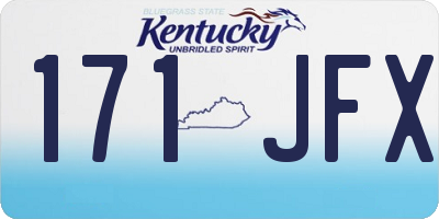 KY license plate 171JFX