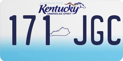 KY license plate 171JGC