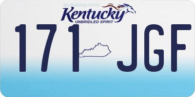 KY license plate 171JGF
