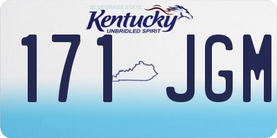 KY license plate 171JGM