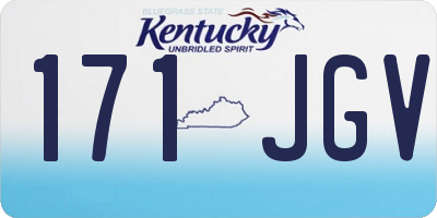 KY license plate 171JGV