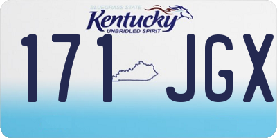 KY license plate 171JGX