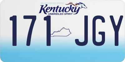 KY license plate 171JGY