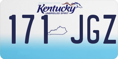 KY license plate 171JGZ