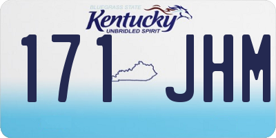 KY license plate 171JHM