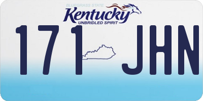 KY license plate 171JHN