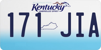KY license plate 171JIA