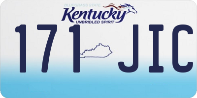 KY license plate 171JIC