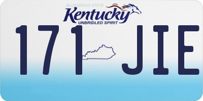 KY license plate 171JIE