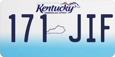 KY license plate 171JIF