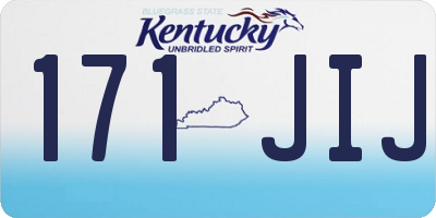 KY license plate 171JIJ