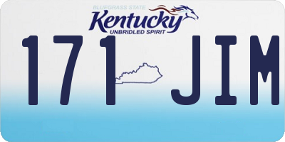 KY license plate 171JIM