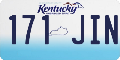 KY license plate 171JIN