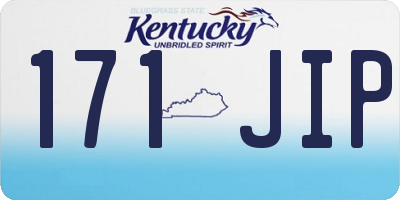 KY license plate 171JIP