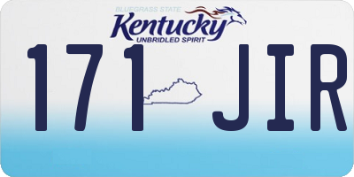 KY license plate 171JIR
