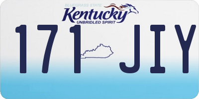 KY license plate 171JIY