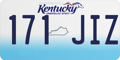 KY license plate 171JIZ