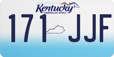 KY license plate 171JJF