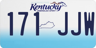 KY license plate 171JJW