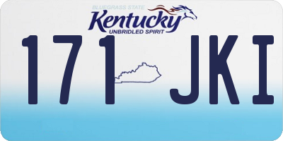 KY license plate 171JKI