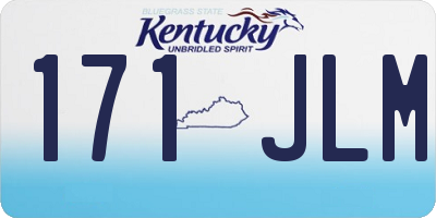 KY license plate 171JLM