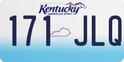 KY license plate 171JLQ
