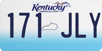 KY license plate 171JLY