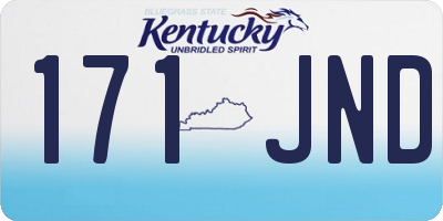 KY license plate 171JND