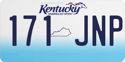 KY license plate 171JNP