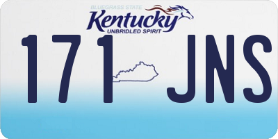 KY license plate 171JNS