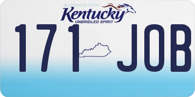 KY license plate 171JOB