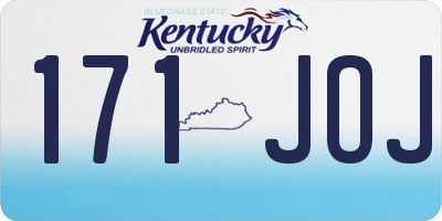 KY license plate 171JOJ
