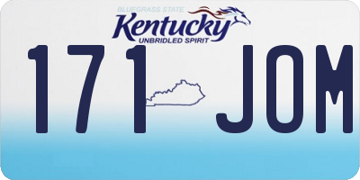 KY license plate 171JOM