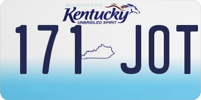 KY license plate 171JOT