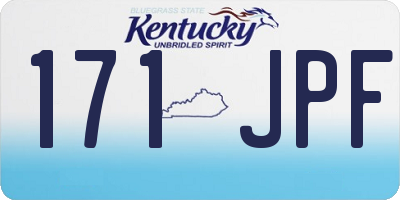 KY license plate 171JPF