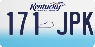 KY license plate 171JPK
