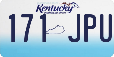 KY license plate 171JPU