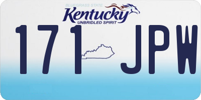 KY license plate 171JPW