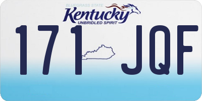 KY license plate 171JQF